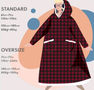 Winter TV Hoodie Blanket Winter Warm Home Clothes Women Men Oversized Pullover With Pockets
